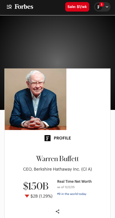 Warren Buffet Fortune
