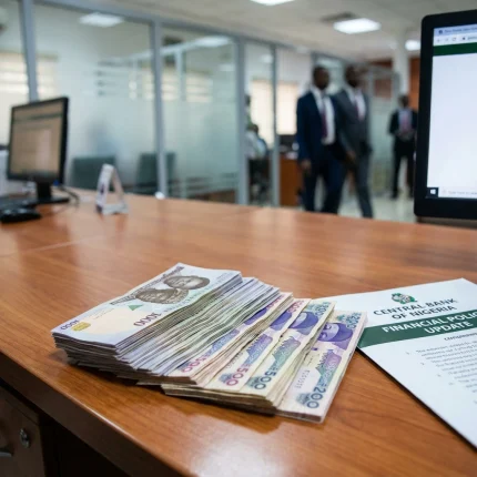 Stack of Nigerian Naira notes representing new CBN cash policy