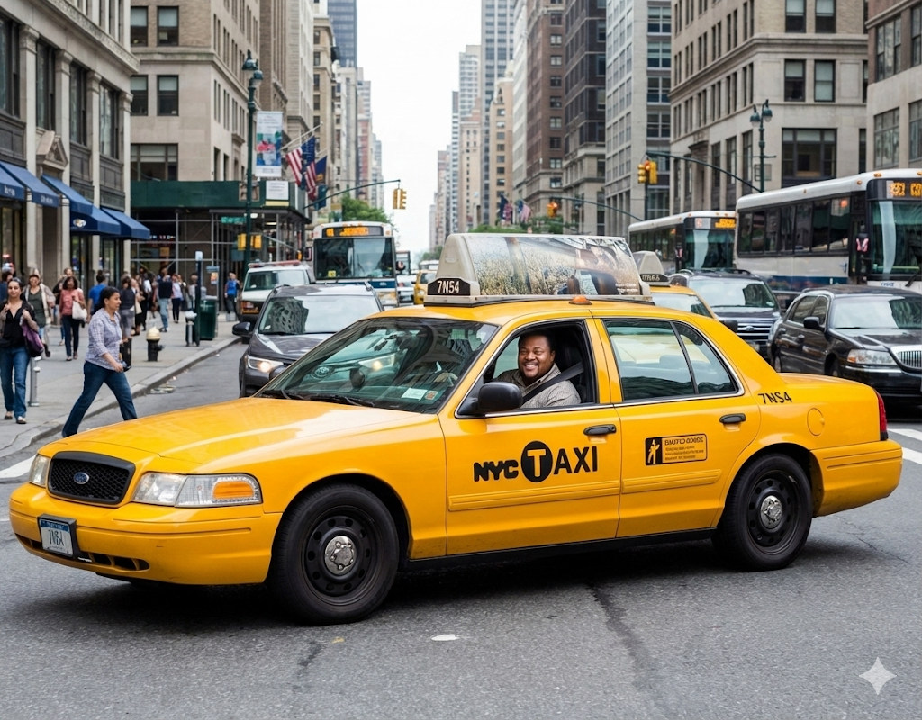 Mike Adenuga Taxi driver