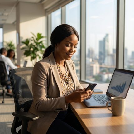 an woman scrolling your phone