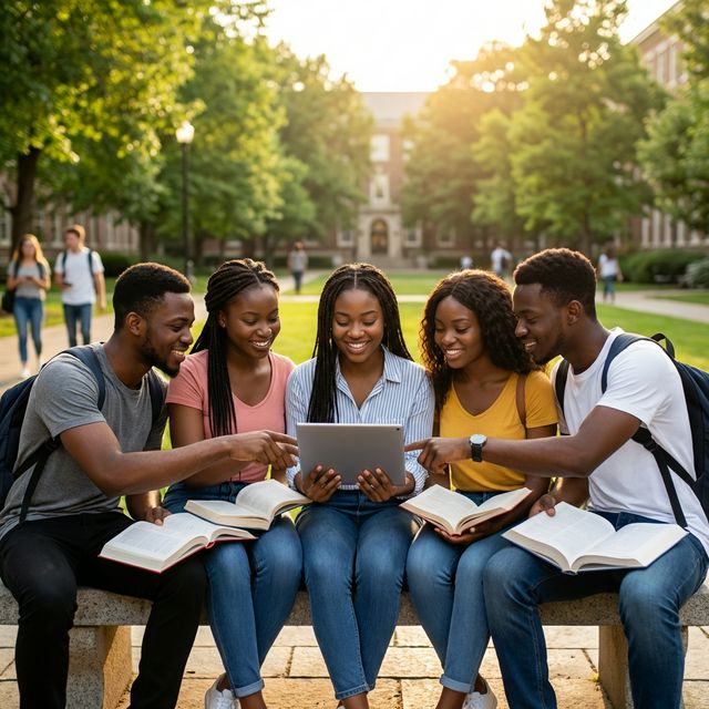 Nigerian students applying for NELFUND loan on the official portal.