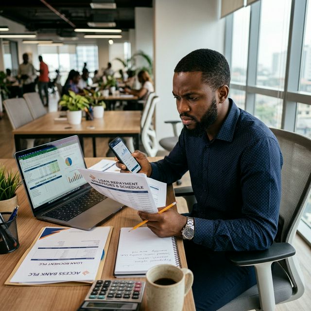 man with paper and calculator making financial decisions