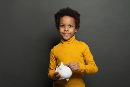 boy holding your savings