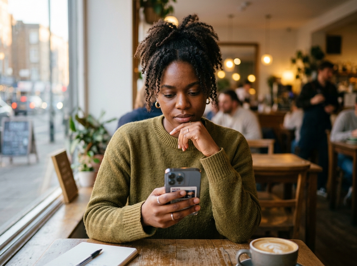 woman seeing your phone