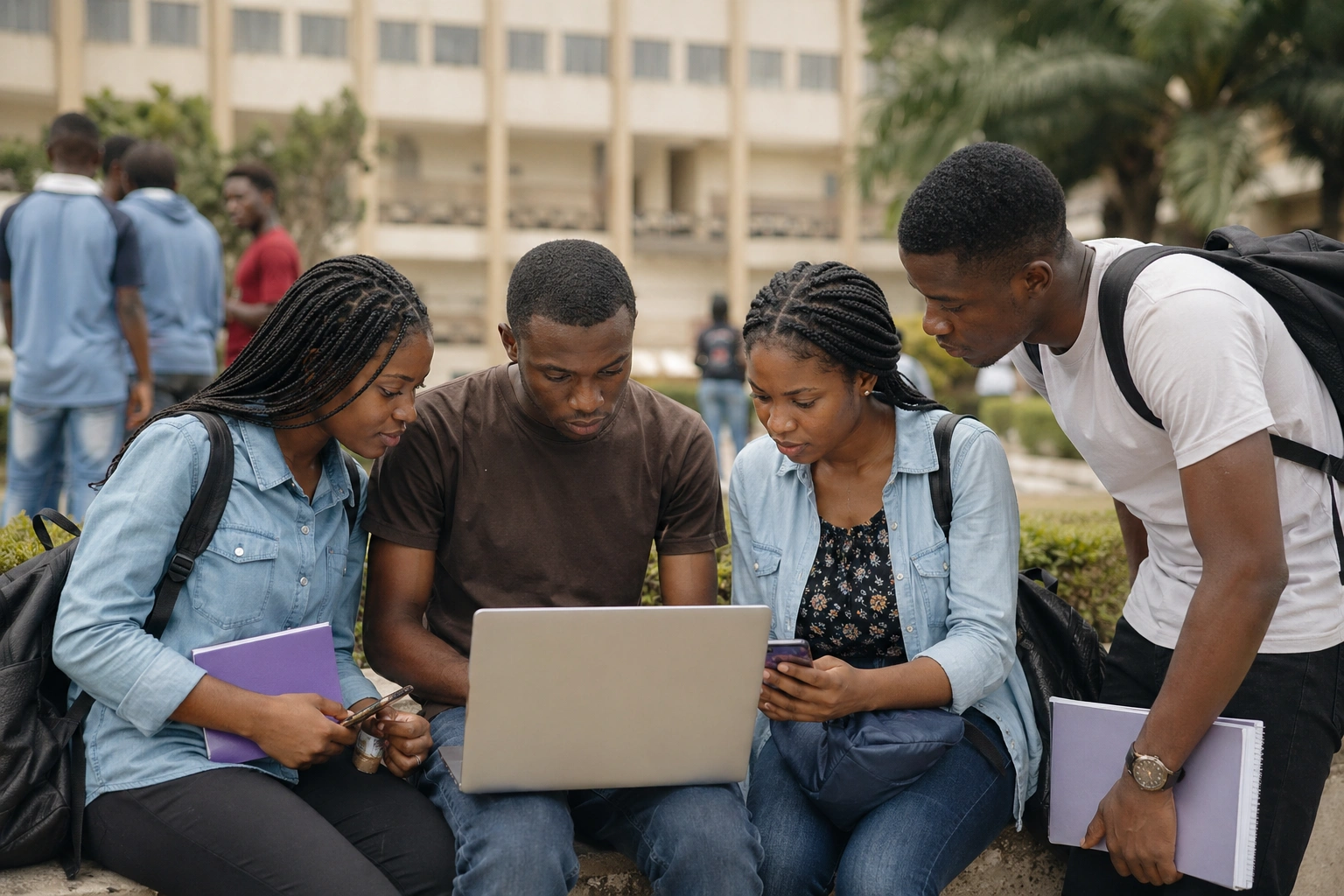 students searching at notebook your nelfund student loan update
